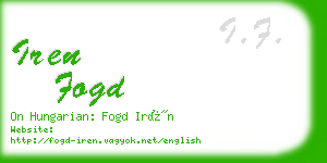 iren fogd business card